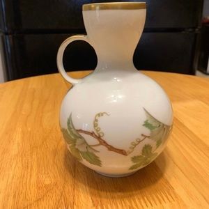 Vintage Hackefors Porcelain Swedish Vase Grape Leaf Vase